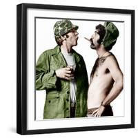 MASH, (aka M*A*S*H), from left: Donald Sutherland, Elliot Gould, 1970.-null-Framed Photo