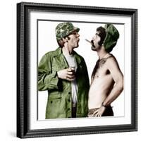 MASH, (aka M*A*S*H), from left: Donald Sutherland, Elliot Gould, 1970.-null-Framed Photo