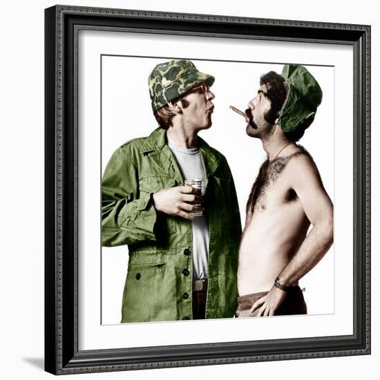 MASH, (aka M*A*S*H), from left: Donald Sutherland, Elliot Gould, 1970.-null-Framed Photo
