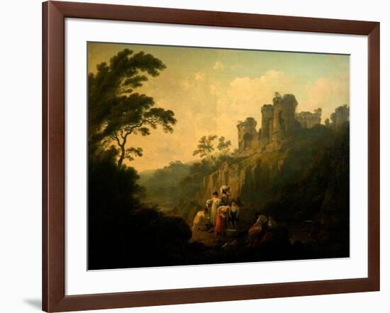 Masham Castle, North Yorkshire, 1811 (Oil on Canvas)-Julius Caesar Ibbetson-Framed Giclee Print