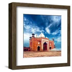 Masjid Mosque-Taj Mahal India-null-Framed Premium Giclee Print