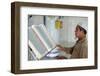 Masjid Nurul Naim Mosque, Imam reading the Quran, Phnom Penh, Cambodia-Godong-Framed Photographic Print