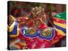 Mask Dance Celebrating Tshechu Festival at Wangdue Phodrang Dzong, Wangdi, Bhutan-Keren Su-Stretched Canvas