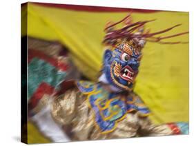 Mask Dance Performance at Tshechu Festival, Bumthang, Bhutan-Keren Su-Stretched Canvas