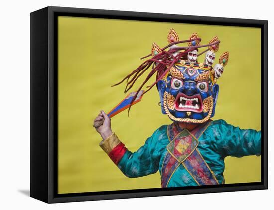 Mask Dance Performance at Tshechu Festival, Bumthang, Bhutan-Keren Su-Framed Stretched Canvas