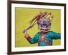 Mask Dance Performance at Tshechu Festival, Bumthang, Bhutan-Keren Su-Framed Photographic Print