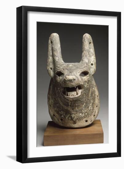 Mask  Dog, Anubis or Qebehsenuef to Movable Jaw-null-Framed Giclee Print