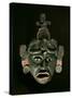 Mask in Jade and Shell Mosaic, Mayan Early Classical period 300-600 AD, Tikal, Guatemala-null-Stretched Canvas