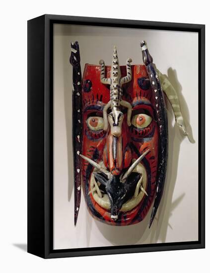 Mask of a Deer Used by the Mayo Peoples of the Sonora and Sinalo States of Mexico-Mexican School-Framed Stretched Canvas