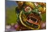 Mask of Dancer at Religious Festivity with Many Visitors, Paro Tsechu, Bhutan, Asia-Michael Runkel-Mounted Photographic Print