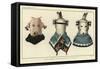 Mask of Koyemshi, Mask of Komokattsi: Front and Rear Views-null-Framed Stretched Canvas