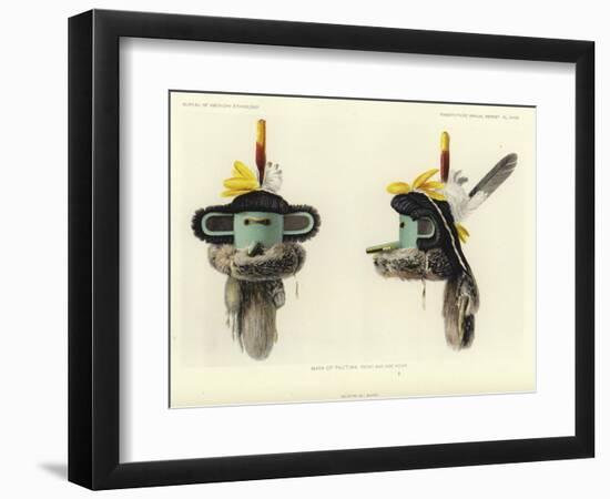 Mask of Pautiwa - Front and Side Views-null-Framed Giclee Print