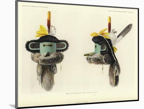 Mask of Pautiwa - Front and Side Views-null-Mounted Giclee Print