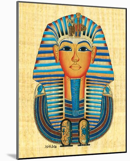 Mask of Tutankhamun-null-Mounted Art Print