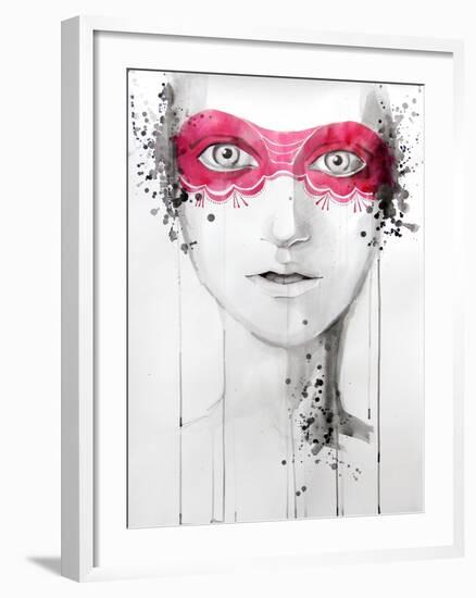 Mask-null-Framed Art Print