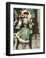 Masked Ball, Green Dress-Ernst Heilemann-Framed Art Print