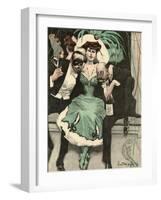 Masked Ball, Green Dress-Ernst Heilemann-Framed Art Print