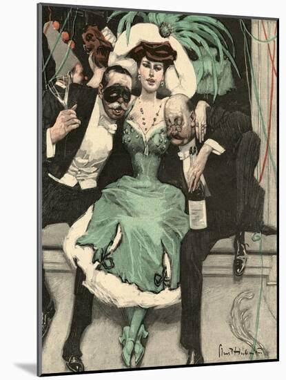 Masked Ball, Green Dress-Ernst Heilemann-Mounted Art Print