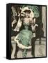 Masked Ball, Green Dress-Ernst Heilemann-Framed Stretched Canvas