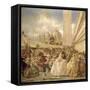 Masked Ball in St. Mark's Square, Venice-Guiseppe Ponga-Framed Stretched Canvas