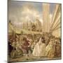 Masked Ball in St. Mark's Square, Venice-Guiseppe Ponga-Mounted Giclee Print