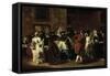 Masked Ball with Ladies and Gentlemen in Carnival Costume, Grand Hall of Ridotto in Palazzo Dandalo-Giovanni Antonio Guardi-Framed Stretched Canvas