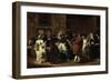 Masked Ball with Ladies and Gentlemen in Carnival Costume, Grand Hall of Ridotto in Palazzo Dandalo-Giovanni Antonio Guardi-Framed Giclee Print
