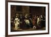 Masked Ball with Ladies and Gentlemen in Carnival Costume, Grand Hall of Ridotto in Palazzo Dandalo-Giovanni Antonio Guardi-Framed Giclee Print