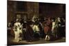 Masked Ball with Ladies and Gentlemen in Carnival Costume, Grand Hall of Ridotto in Palazzo Dandalo-Giovanni Antonio Guardi-Mounted Giclee Print