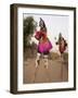 Masked Ceremonial Dogon Dancers on Stilts Near Sangha, Mali, West Africa-Gavin Hellier-Framed Photographic Print