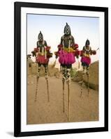 Masked Ceremonial Dogon Dancers, Sangha, Dogon Country, Mali-Gavin Hellier-Framed Photographic Print