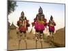 Masked Ceremonial Dogon Dancers, Sangha, Dogon Country, Mali-Gavin Hellier-Mounted Photographic Print