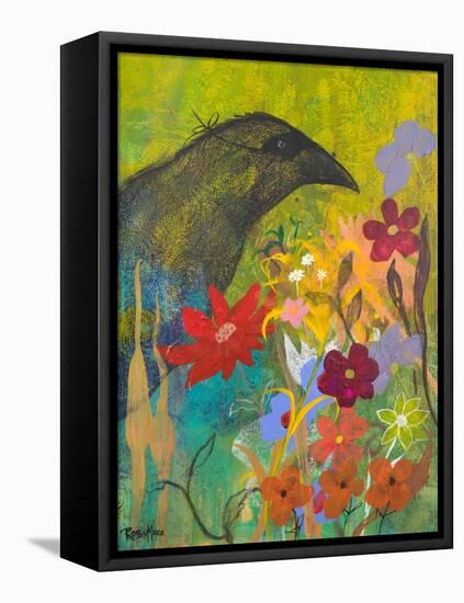 Masked Crow-Robin Maria-Framed Stretched Canvas