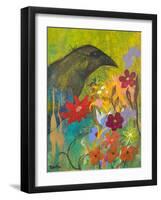 Masked Crow-Robin Maria-Framed Art Print