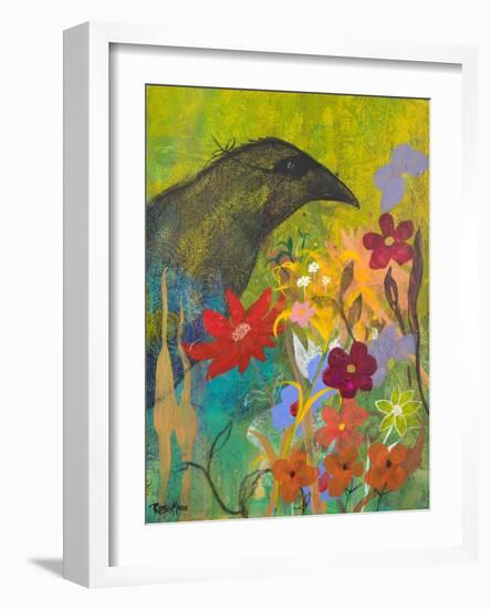 Masked Crow-Robin Maria-Framed Art Print