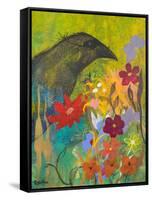 Masked Crow-Robin Maria-Framed Stretched Canvas