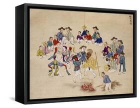 Masked Dance-Kim Junkeun-Framed Stretched Canvas