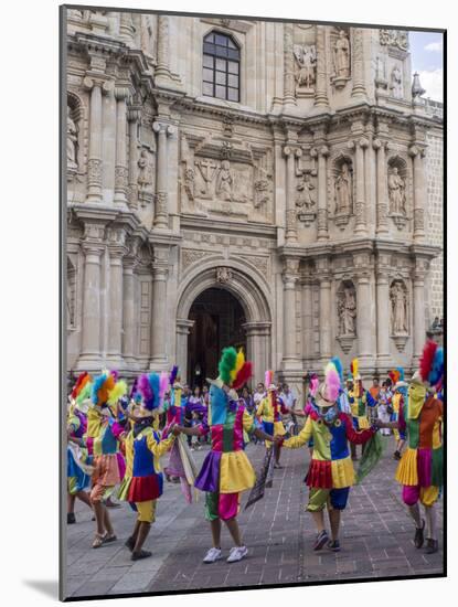 Masked dancers, Fiesta de la Virgen de la Soledad, Basilica of Our Lady of Solitude, Oaxaca, Mexico-Melissa Kuhnell-Mounted Photographic Print