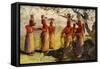 Masked Dancers of Opaina, River Apaporis, Brazil-null-Framed Stretched Canvas