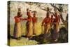 Masked Dancers of Opaina, River Apaporis, Brazil-null-Stretched Canvas