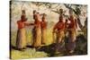 Masked Dancers of Opaina, River Apaporis, Brazil-null-Stretched Canvas