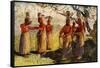 Masked Dancers of Opaina, River Apaporis, Brazil-null-Framed Stretched Canvas