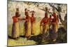 Masked Dancers of Opaina, River Apaporis, Brazil-null-Mounted Giclee Print