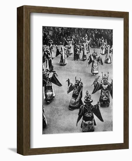 Masked Dancers, Tibet, 1936-Ewing Galloway-Framed Giclee Print