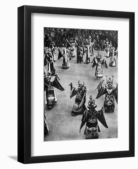 Masked Dancers, Tibet, 1936-Ewing Galloway-Framed Giclee Print