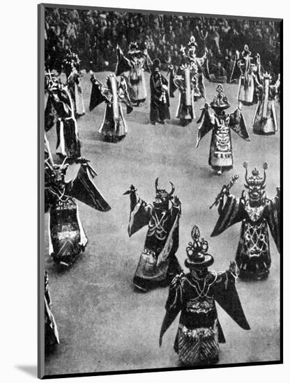 Masked Dancers, Tibet, 1936-Ewing Galloway-Mounted Giclee Print