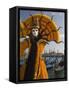 Masked Face and Costume at the Venice Carnival, Venice, Italy-Christian Kober-Framed Stretched Canvas