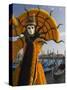 Masked Face and Costume at the Venice Carnival, Venice, Italy-Christian Kober-Stretched Canvas