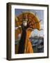 Masked Face and Costume at the Venice Carnival, Venice, Italy-Christian Kober-Framed Photographic Print