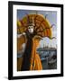 Masked Face and Costume at the Venice Carnival, Venice, Italy-Christian Kober-Framed Photographic Print